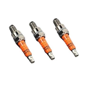 Imagem de Bico de vela de ignição A7TJC de três garras, compatível com motocicletas off-road, bicicletas de praia, skates e scooters GY6 de 50 a 150 cc (5 peças)