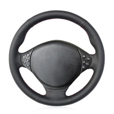 Imagem de MEWANT – Capa para volante de couro artificial preto com costura à mão para BMW Série 5 E39 1999-2001 / M3 1998-1999 / Z3 E36/8 2000 2001 2002