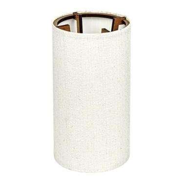 Imagem de Cúpula Em Tecido Rústico 12x24 Cm – Abajur Luminária De Teto Lustre Moderno | Estrutura MDF Redonda Decoração Sala