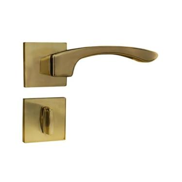 Imagem de Fechadura Onix Banheiro Roseta Latonado Oxidado 55mm União Mundial