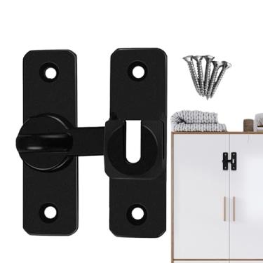 Imagem de Shakven Fechadura de porta para gabinete, fechadura de porta de 90/180 graus | Fechadura de porta de metal 90/180 graus - de porta doméstica, fechadura elegante para garagens, banheiros,