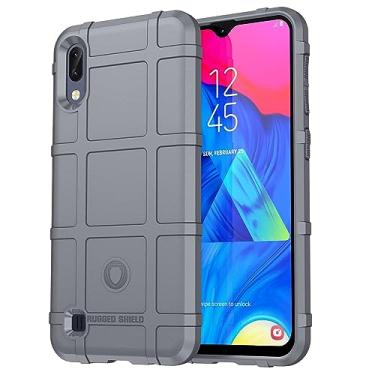 Imagem de IDEWEI Capa adequada para Samsung Galaxy A10. Fibra de carbono refinada, anti-queda, anti-impressão digital, proteção total, capa para Samsung Galaxy A10