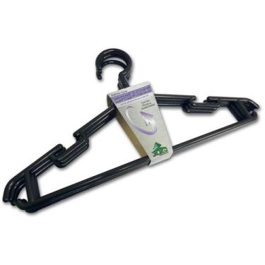 Imagem de Kit 18 Cabides Forte Reforçado Roupas Adulto - Excepcional - Jlk Plast