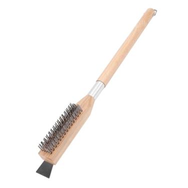 Imagem de SUNGOOYUE Escova de Forno de Pizza de Com Cerdas de Aço e Raspador de Aço Inoxidável para Restaurantes, Escova de Pedra de Pizza para Profissionais