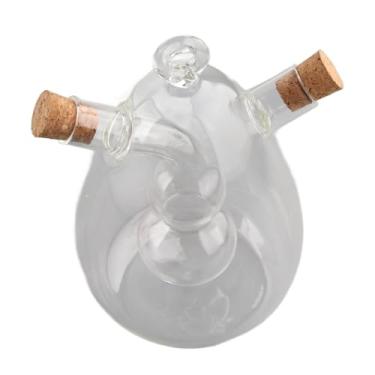 Imagem de Yosoo Frasco de Vidro para Controle de óleo, Dispensador Selado 2 Em 1 de óleo e Vinagre Com Rolha de Cortiça Natural para Cozinhar e Preparar Alimentos