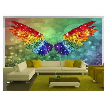 Imagem de Papel De Parede 3D Arte Asas Selfie Insta Cores 3,5M Tra277 - Você Dec