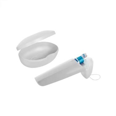 Imagem de Kit Porta Escova e Pasta de Dente + Saboneteira – Kit Higiênico e Compacto – Ideal para Viagem e Uso Diário – Branco