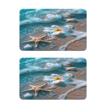Imagem de Blueangle Conjunto de 2 ímãs de geladeira estrela-do-mar e coral - Ímãs decorativos engraçados de geladeira de cozinha - Seguro para lava-louças e decoração magnética durável (532)