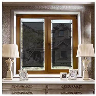 Imagem de Proteção solar preta proteção solar espelho unidirecional e persiana transparente para quarto, escritório, com ventosas, (uma cor-150 x 73 cm
