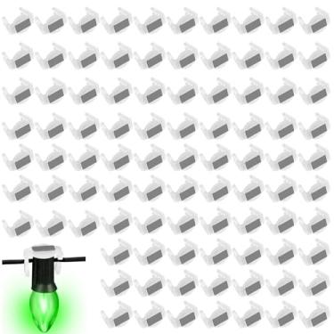 Imagem de AMIPEPE 100 peças de clipes magnéticos fortes de luz de Natal, clipes de luzes magnéticas para pendurar luzes de Natal C9, pátio, luzes de corda telhado de calha telhado superfície de metal