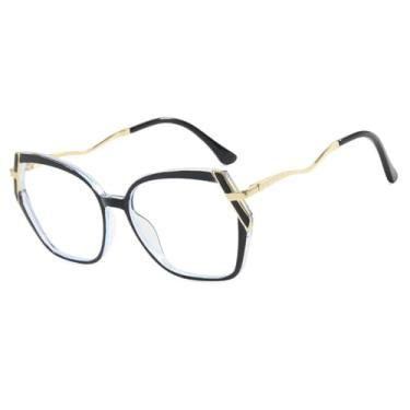 Imagem de Óculos de grau femininos com armação grande e transparente (2)