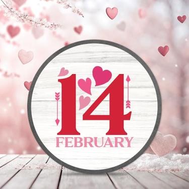 Imagem de Beshoul Decorações de mesa de dia dos namorados, decoração de casa dos namorados para centros de mesa, presentes de placa de dia dos namorados para festa de casamento de aniversário - F07