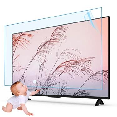 Imagem de uhyOHF Protetor de tela de TV antirreflexo de 43 a 70 polegadas, película de filtro antiarranhões com superfície fosca anti-luz azul, protege os olhos e alivia a fadiga - vários tamanhos / 70 pol