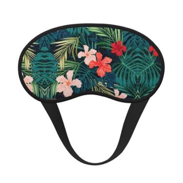 Imagem de Máscara de dormir blackout com estampa havaiana de verão máscara de luz macia para dormir meditação, viagem, ioga