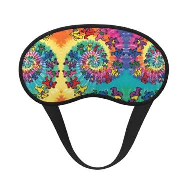 Imagem de Máscara de dormir blackout com estampa de urso de Ação de Graças Dançando, máscara para os olhos, leve, macia, para dormir, meditação, viagem, ioga