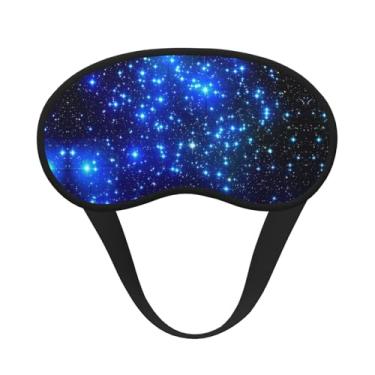 Imagem de Máscara de dormir blackout com estampa de estrelas de galáxia, máscara para os olhos, leve, macia, para dormir, meditação, viagem, ioga