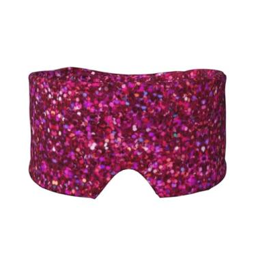 Imagem de Máscara protetora para olhos e orelhas com estampa de glitter, respirável, ajustável, blecaute, confortável
