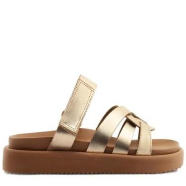 Imagem de Papete Anacapri Tiras Entrelaçadas Dourado-Feminino