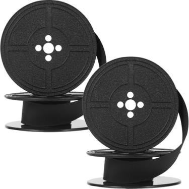 Imagem de Anyichend 2 fitas universais de máquina de escrever, carretéis de fitas de tinta de impressora portáteis, ferramentas de substituição de carretel para a maioria das máquinas de escrever vintage