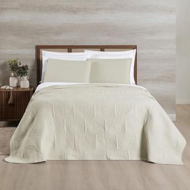 Imagem de Cobre Leito Arcos 200 Fios King 03 Peças 100% Poliéster - Baunilha - B