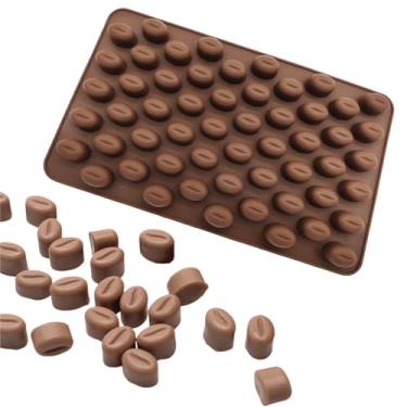 Imagem de Molde de Silicone Grão de Café De Chocolate 55 Cavidades Forma Silicone Bala Doce