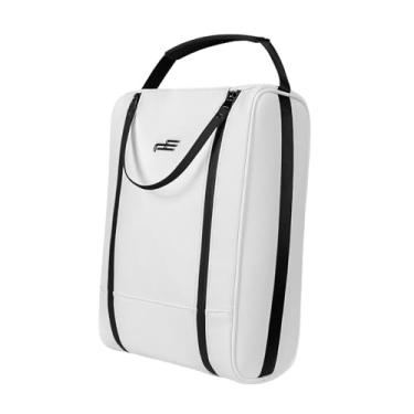 Imagem de KiBcsLic Bolsa para Sapatos de Golfe, Porta-Sapatos, Equipamento para Caminhadas com Alça, Academia, Camping, Presente para Golfistas, Compacta, Leve e, Branco