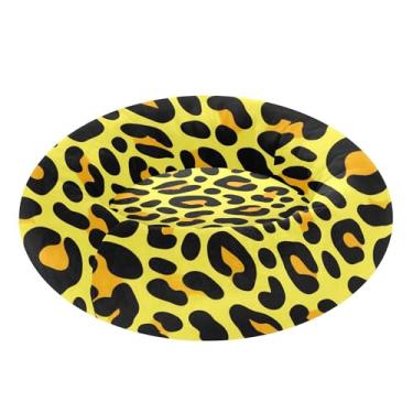 Imagem de SEHANY Cama de cachorro com estampa de leopardo, removível e lavável, pequena, redonda, cama de gato, fofa, super macia, confortável para animais de estimação com fundo antiderrapante para cães