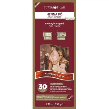 Imagem de Tonalizante Pó Vermelho Henna Surya 50ML - Surya Brasil