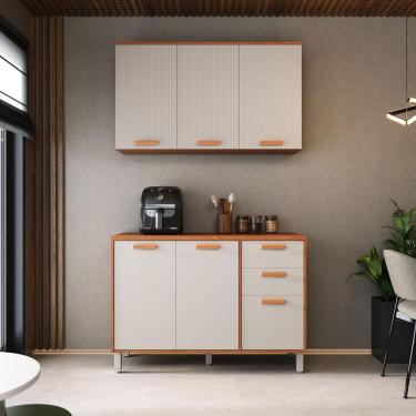 Imagem de Cozinha Compacta Itatiaia 120cm Em Madeira Mdp Cinamomo-fendi Itafriz