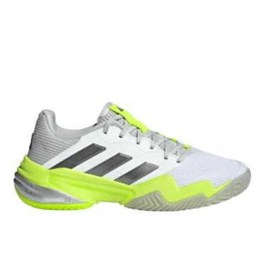Imagem de adidas Tênis feminino Barricade 13, Branco/ferro metálico/limão lúcido, 36