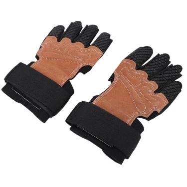 Imagem de SPYMINNPOO Luvas de Treino, Suporte de Pulso Ajustável, Antiderrapante, Acolchoado, Exercício, Academia, Levantamento de Peso, para Homens, Mulheres, Corrida, Fitness (XL)