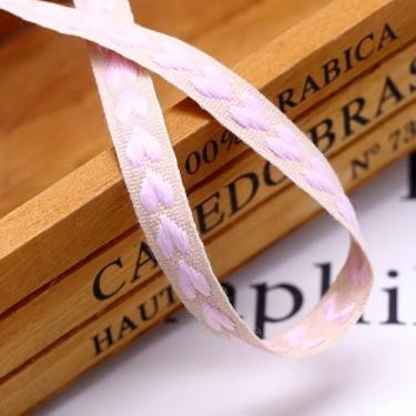 Imagem de 1 rolo de fita decorativa de 10 metros, rolo de fita costurada, tecido jacquard para embrulho de presente, decoração de dia dos namorados, decoração de presente (estilo 3)