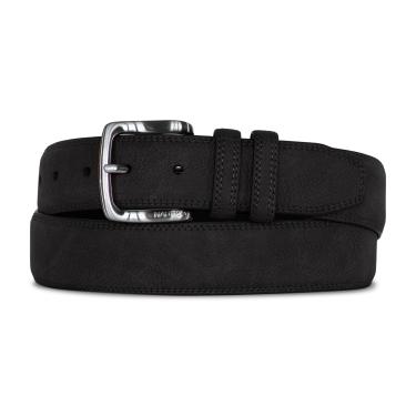 Imagem de Nautica Cinto masculino arrojado de couro moderno com fivela de metal, Acolchoado casual - preto, 36 Inch