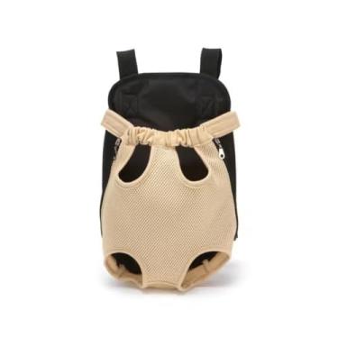 Imagem de Mochila Canguru Pet para Cachorro Pequeno – Transporte Confortável e Seguro com Alças Ajustáveis(BEGE,TAMANHO PP)