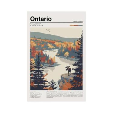 Imagem de Impressão Em Tela Vintage Retro De Aventura Na Montanha, Decoração Art