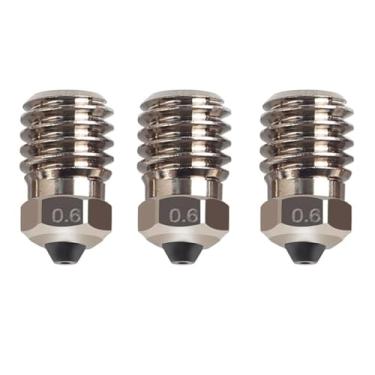 Imagem de Garosa Bocal de Impressora 3D, Bocal Hotend de Extrusora à Prova de Alta Temperatura Com Chapeamento de Ni de Aço Endurecido Com Interior Liso para Impressoras (0,6 mm)