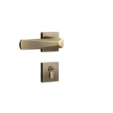 Imagem de Fechadura de porta dividida simples maçaneta silenciosa porta de madeira americana fechadura de maçaneta de porta de quarto interno