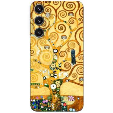 Imagem de Berkin Arts Capa para celular compatível com Samsung Galaxy S24 FE 5G arte silicone caqui estética extravagante florescendo (Tree of Life por Gustav Klimt)