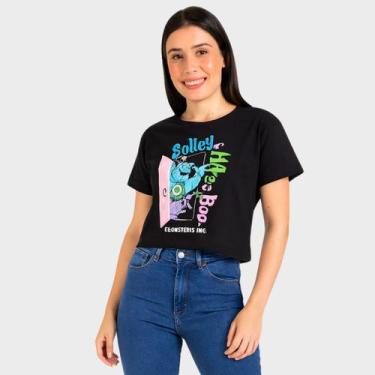 Imagem de Blusinha Curta com Modelagem Estruturada Monstro S.A - Cativa, Preto, 