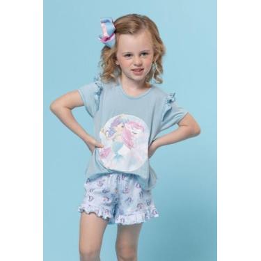 Imagem de Pijama Suedine Estampado - Metida Moça, 10, Sereias