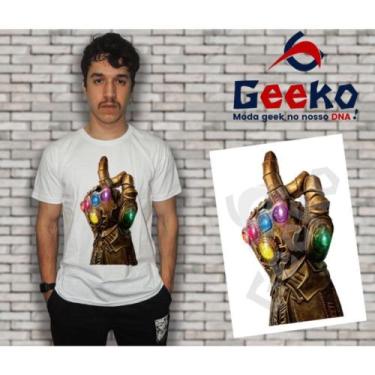 Imagem de Camiseta Manopla Jóias do Infinito Vingadores Avengers Geeko, Branco g