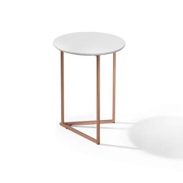 Imagem de Mesa Lateral Industrial Decorativa Jade Moderna - DTH