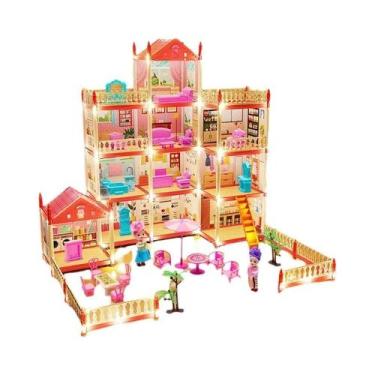 Imagem de Conjunto De Casa De Bonecas 3D DIY Castelo De Princesa Dos Sonhos Para