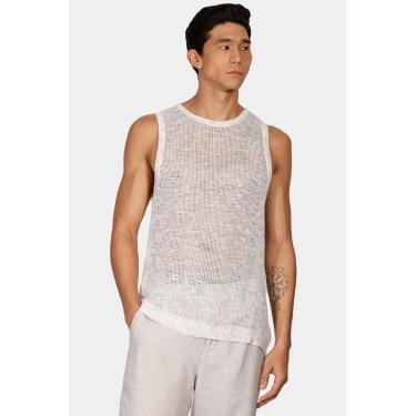 Imagem de Tricot Aramis Manga Curta Regata Ponto Rede Cáqui-Masculino