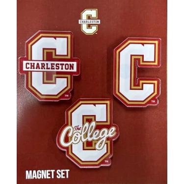Imagem de Desert Cactus College of Charleston Acrylic Magnet 3 Pack CofC Cougars Decorative Design Officially Licensed (Magnet Set A)
