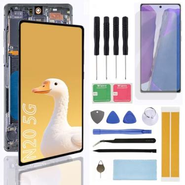 Imagem de Substituição de tela para Samsung Galaxy Note 20 5G LCD N981B N981U N981U1 17.0 cm Montagem LCD Display Touch Screen Digitalizador com moldura de ferramentas de reparo