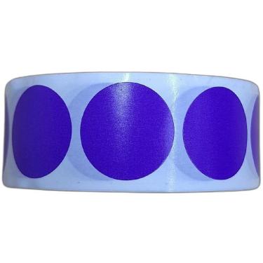 Imagem de Etiqueta Adesiva Bolinha Colorida Roxo 25Mm 2,5 Cm Rolo 1000