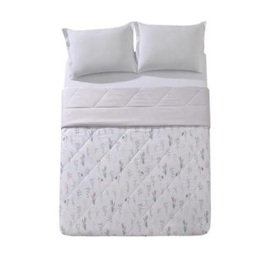 Imagem de Edredom Queen Döhler Dupla Face Otto Emily, Branco