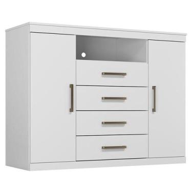 Imagem de Comoda Havana Master Branco Brilho - Santos Andirá - Santos Andira