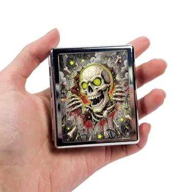 Imagem de DingRound Organizador de comprimidos de metal para 7 dias, estojo semanal para comprimidos com 8 compartimentos, caixa de comprimidos de viagem para bolsa e bolso, pequeno organizador de medicamentos